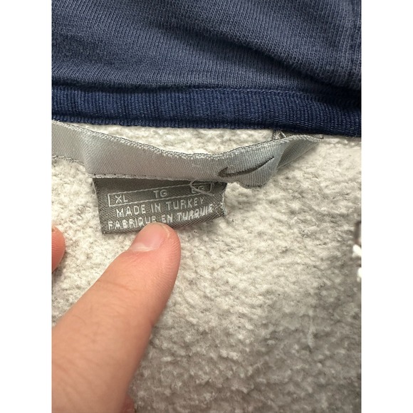 Y2K Nike Men's Gray Full Zip Hoodie Athletic Casual Comfort Size XL - Picture 5 of 8
